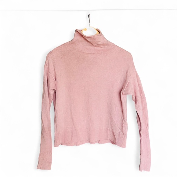 Aritzia Wilfred 100% Merino Wool Cyprie Mock Neck Pullover Sweater Feminine Cute - Picture 1 of 9